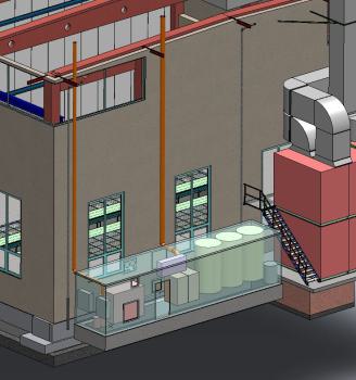 Bild zeigt eine Energiezentrale in der 3D Planung